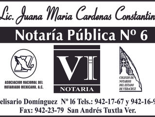 NOTARIA PUBLICA NO. 6 XIX DEMARCACION NOTARIAL