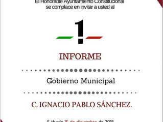 SANTIAGO SOCHIAPÁN TE INVITA AL PRIMER INFORME DE LABORES DE IGNACIO PABLO SANCHEZ