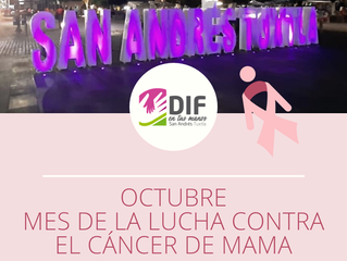 EN EL DIF SAN ANDRES NOS UNIMOS A LUCHA CONTRA EL CÁNCER DE MAMA.