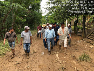 ALCALDE DE SANTIAGO SOCHIAPAN RECORRE COMUNIDADES AFECTADAS