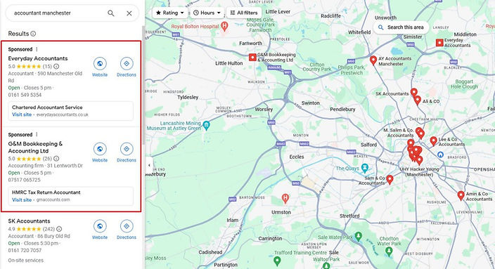 Accountants on Google Maps