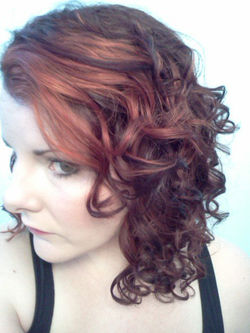 curly hair cut and color
