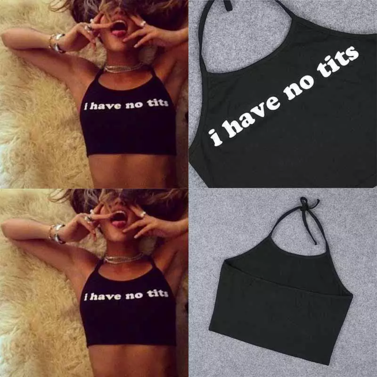 I Have No Tits Crop Top