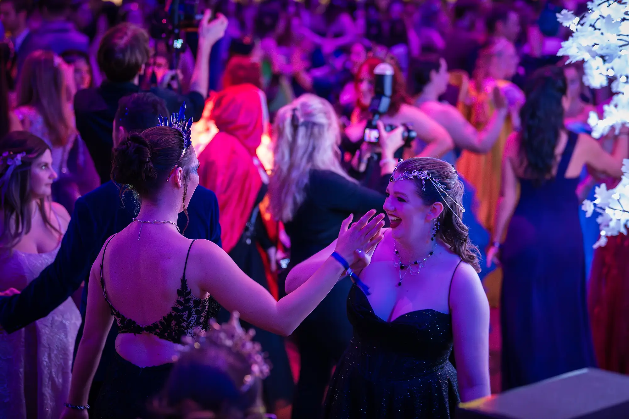 Elegant gowns and guests enjoying the Brisbane Celestial Ball
