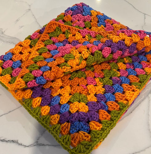 Rainbow Crocheted Blanket