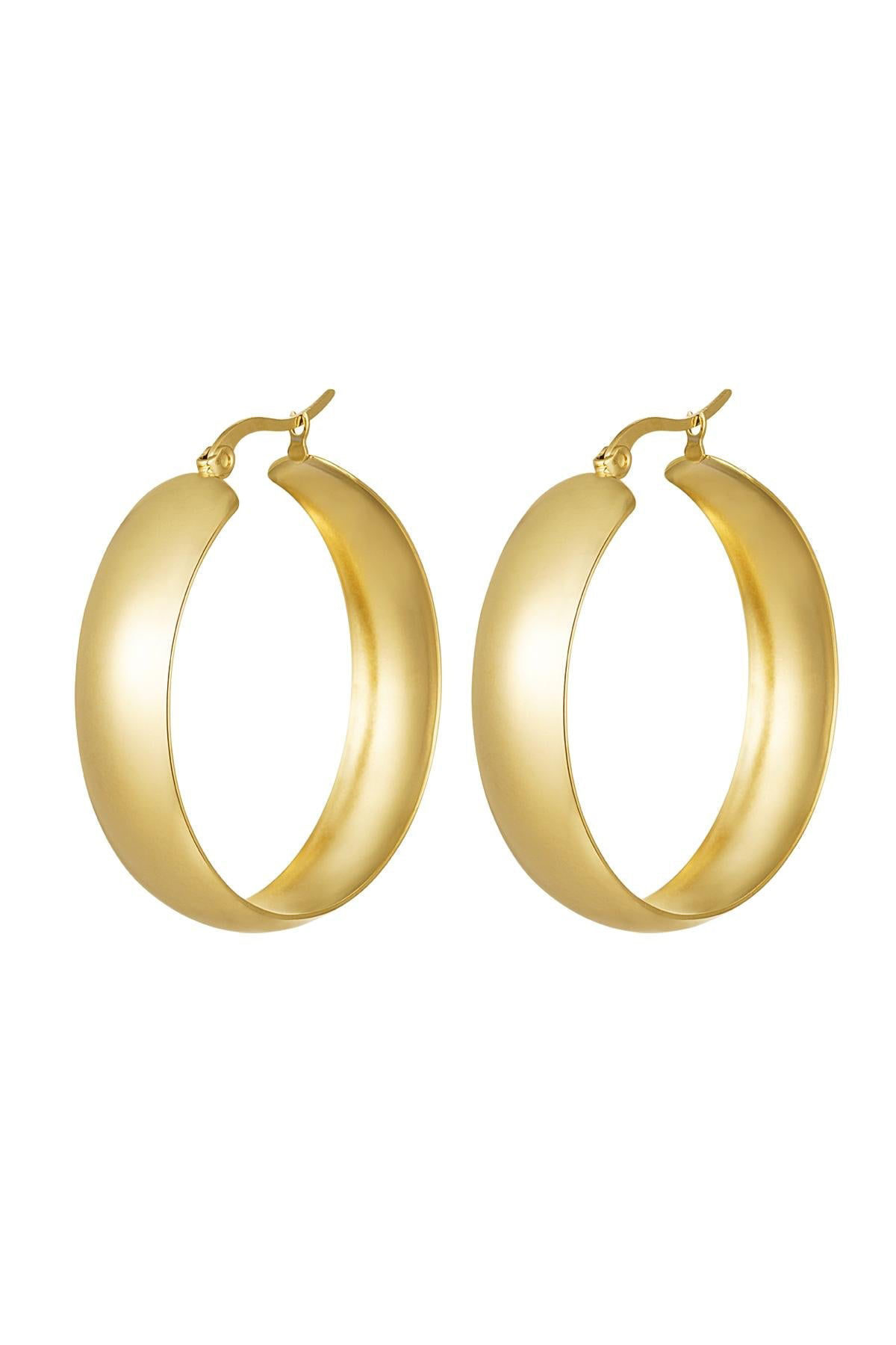 Refined hoops MID (goud)