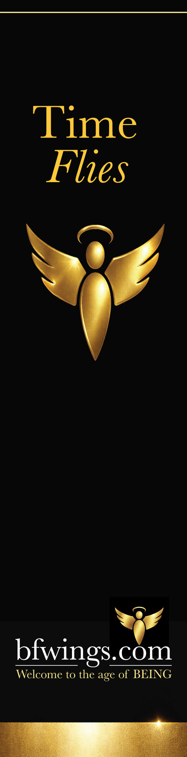 Thumbnail: Time flies angel glyph bookmark