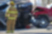 Fireman working a car accident scene