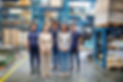 Team of workers in warehouse with team leaders
