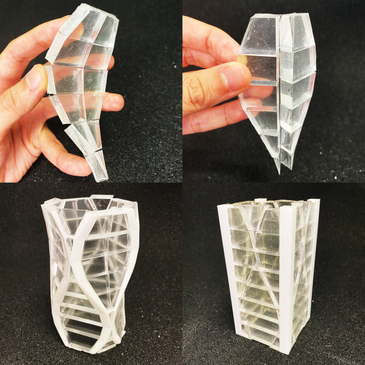 [2024] Planar-thick panels and 3D-printed gap fillers: A hybrid digital fabrication approach to curved surface approximations