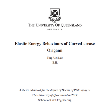 [2019] PhD Thesis: Elastic Energy Behaviours of Curved-crease Origami