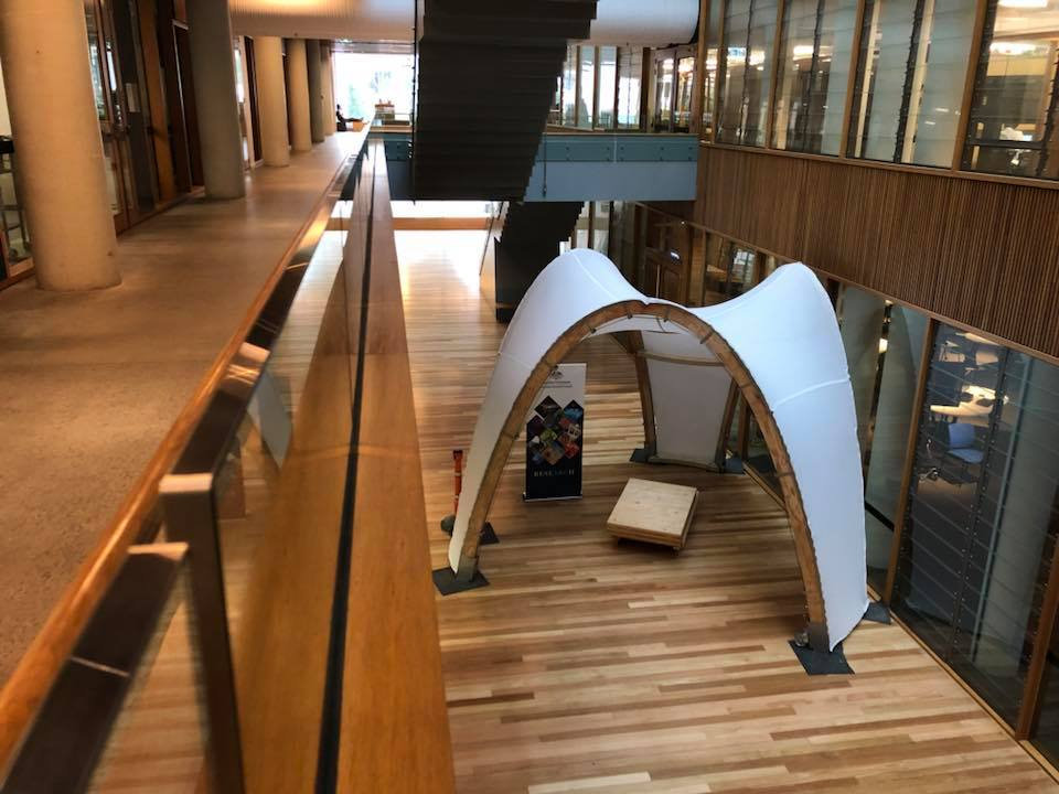 [2017] Externally post-tensioned deployable timber structures