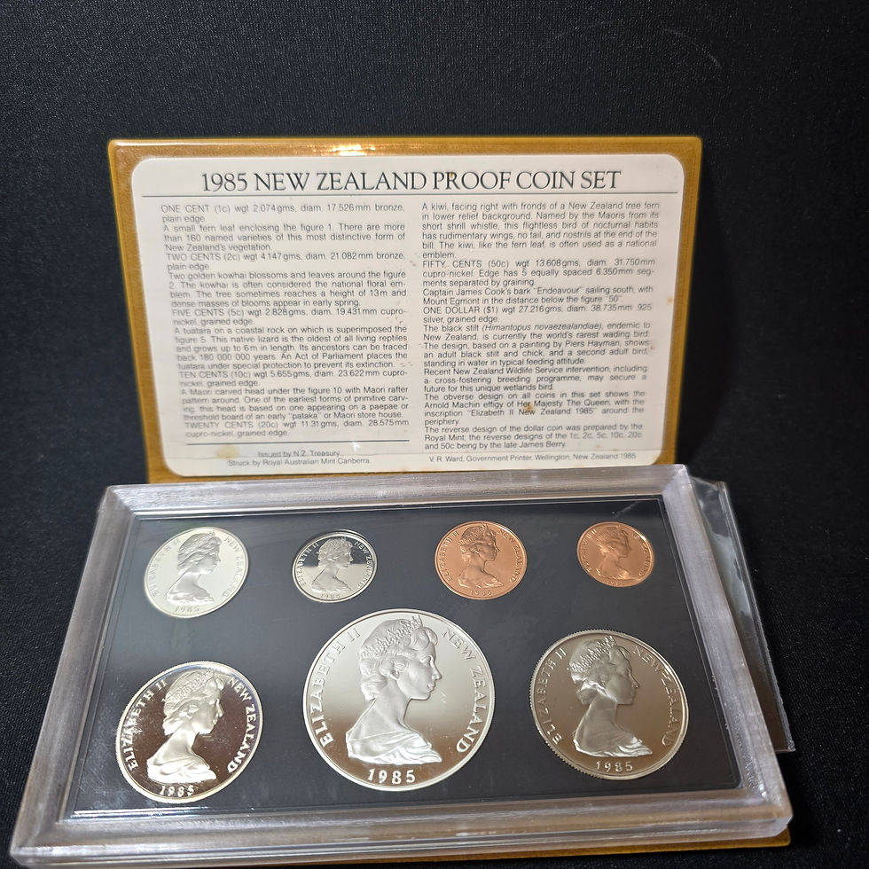 Thumbnail: NZ 1985 Silver Proof Coin Set 