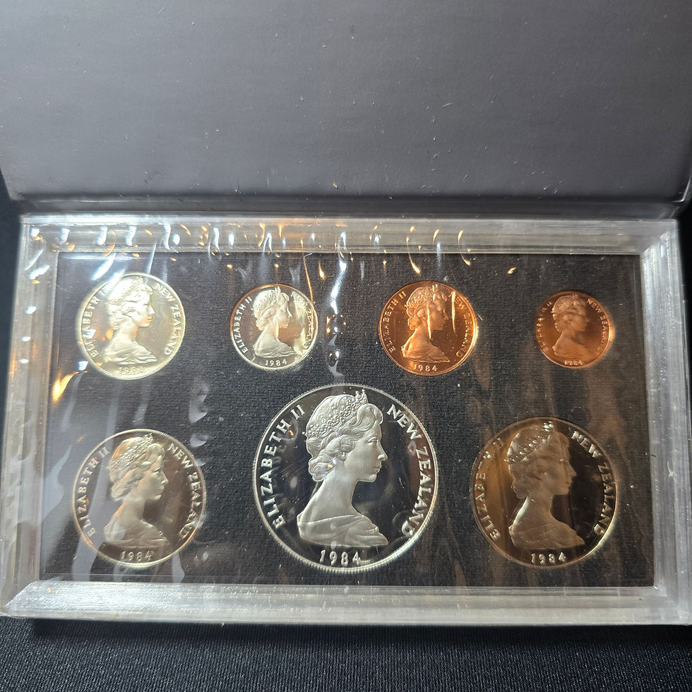 New Zealand - 1984 - Annual Proof Coin Set - Black Robin