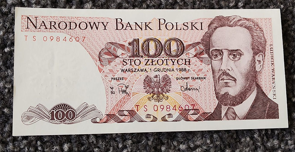 1988 POLAND POLSKI 100 STO ZLOTYCH BANKNOTE