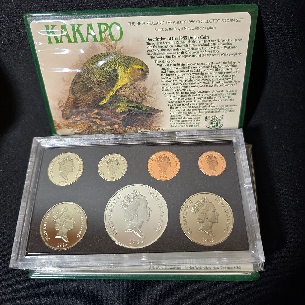 New Zealand 1986 Proof Coin Set with Sterling Silver