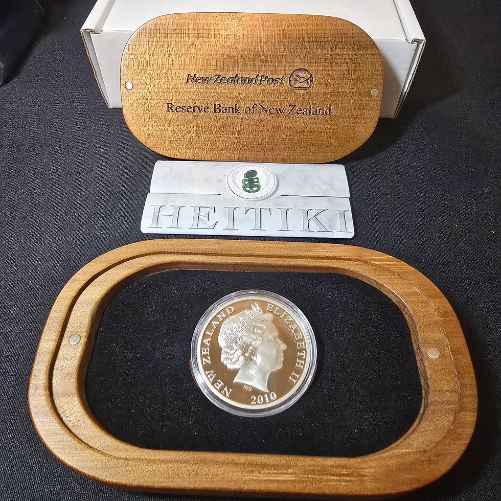 Silver Dollar Proof Coin - Maori Art - Heitiki