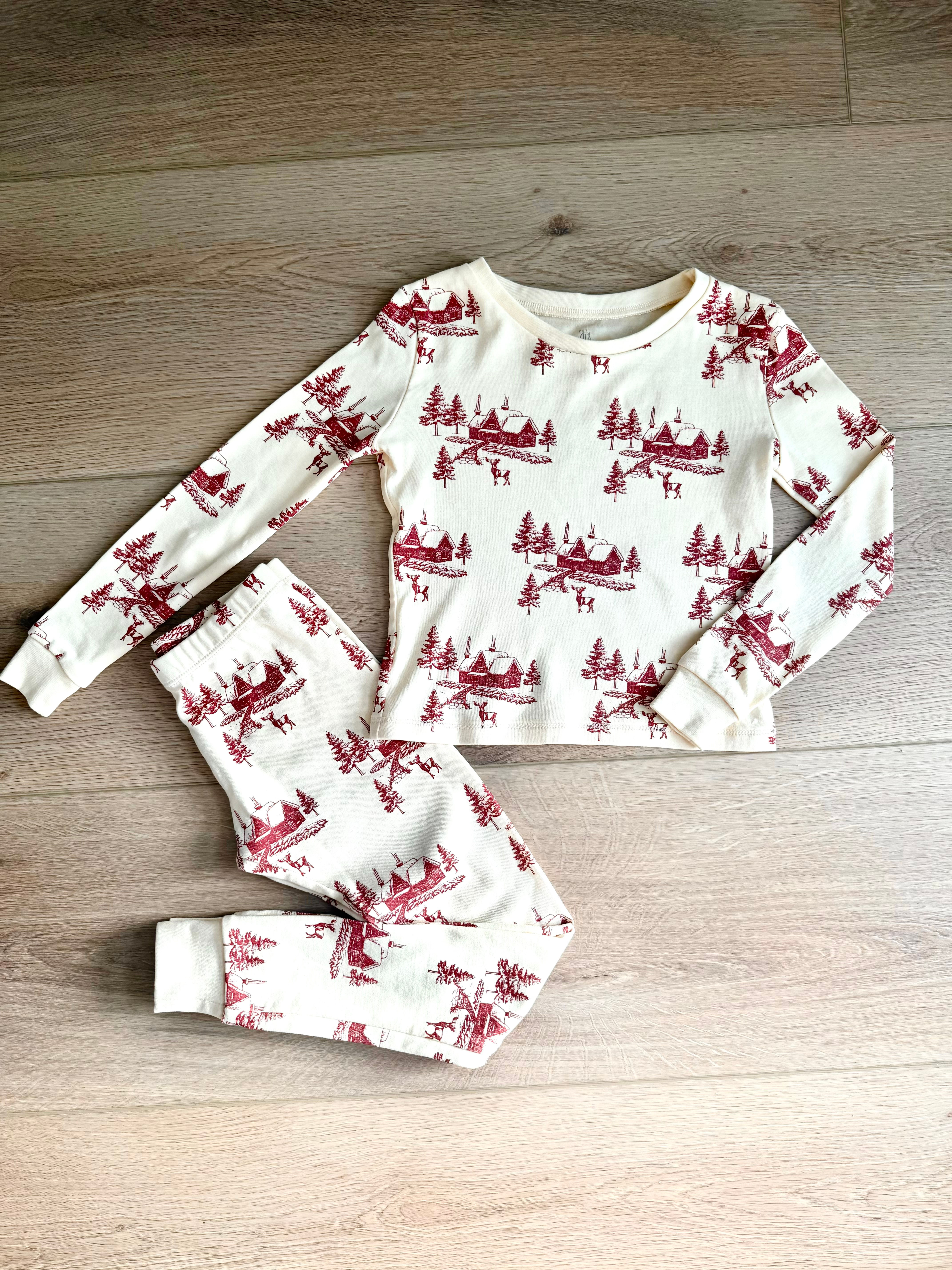 Toddler Cottage Red Pajamas