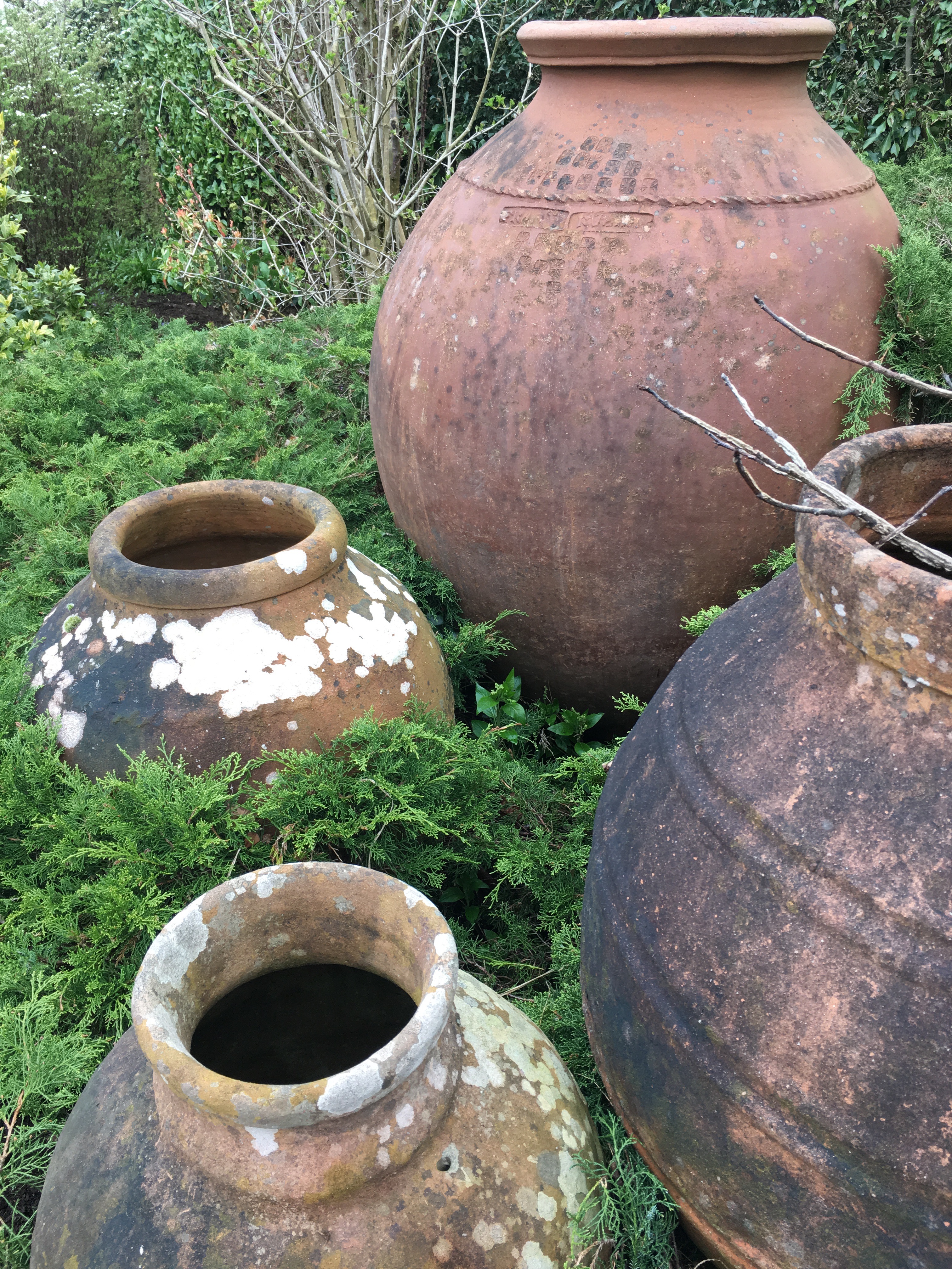 Huge garden urns
