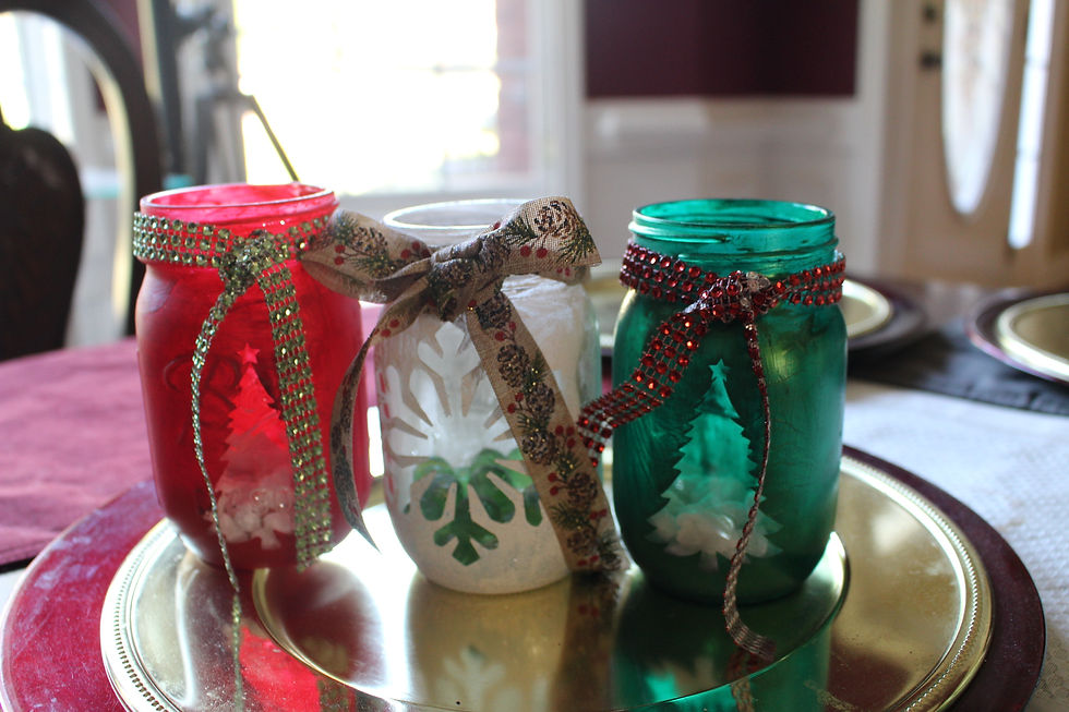 Thumbnail: Christmas Mason Jar Candle Holders