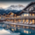 LUXUSHOTEL WEIT IM HINTERGRUND VOR ALPENKULISSE.jpg