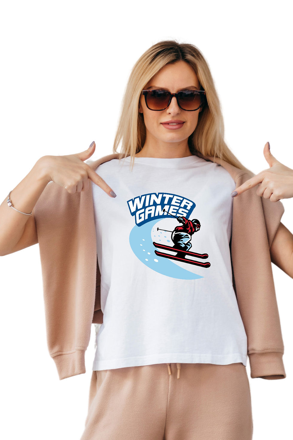 Küçük resim: Vexshirt Kadın Kayak Temalı Regular T-shirt
