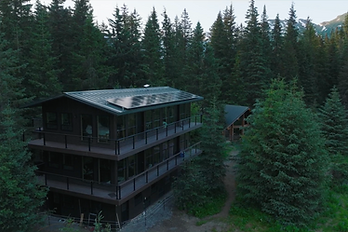 Overhead view of the lodge