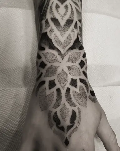 Geometric Dot Tattoo