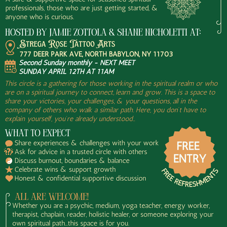 NEXT MEET 4/12/26: (Second Sunday Monthly) Support in Spirit