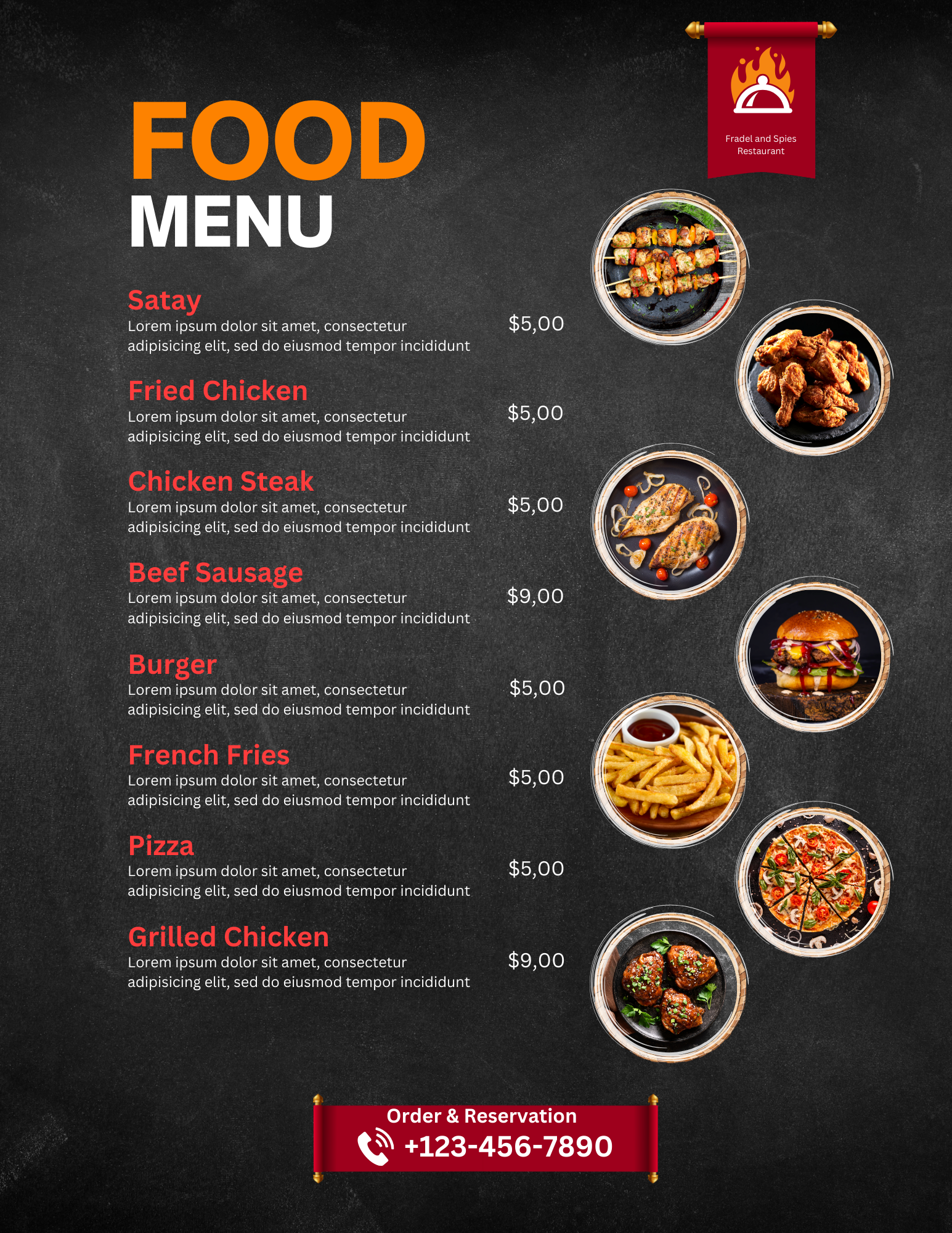 Exquisite Restaurant Menu!