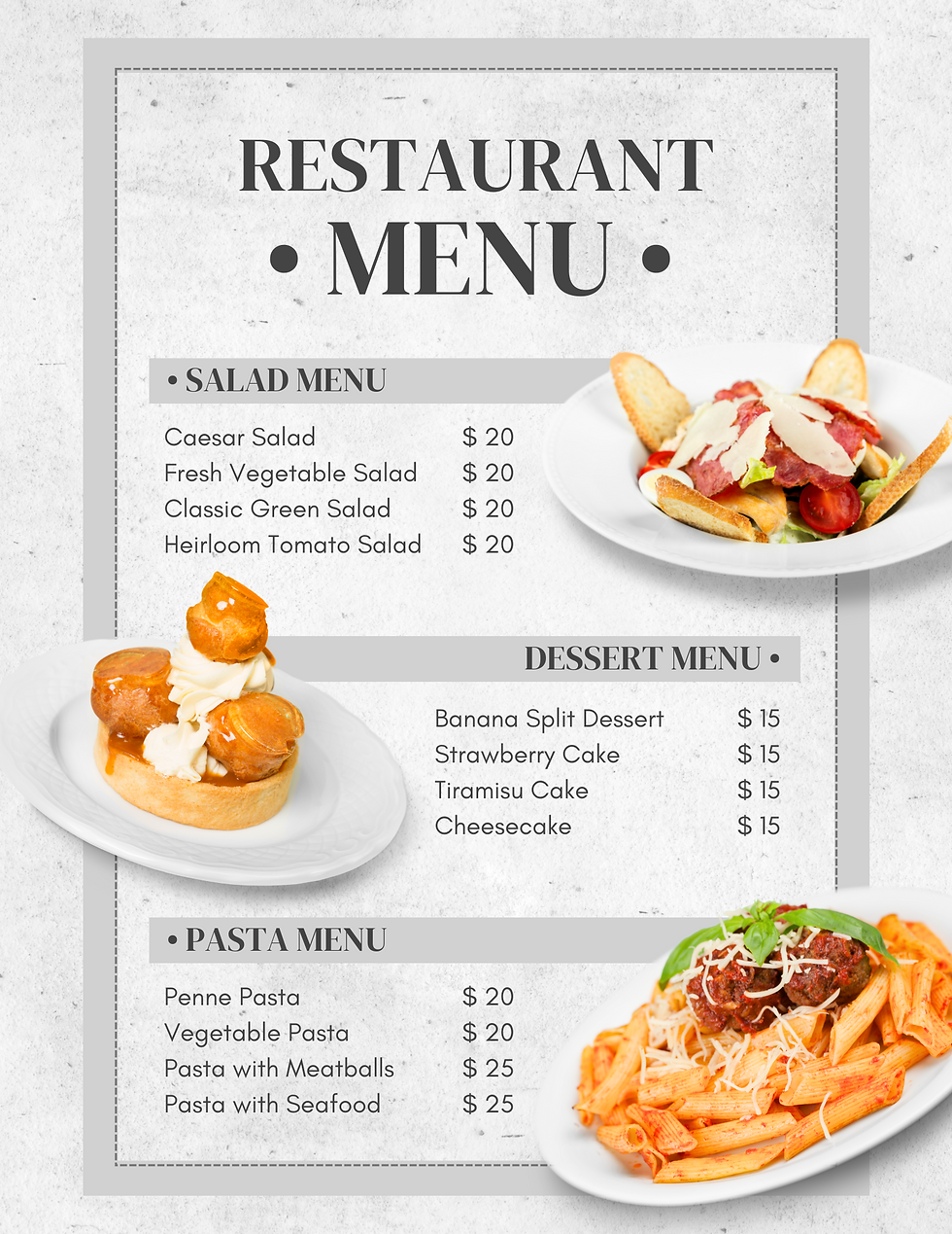 Thumbnail: Exquisite Restaurant Menu!