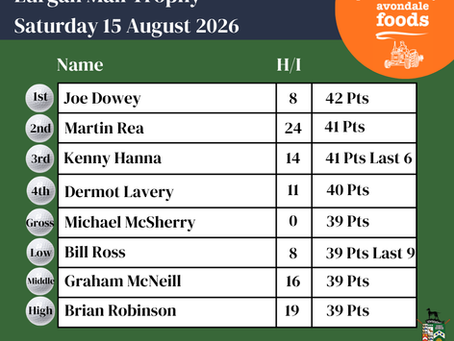 Lurgan Mail Trophy Results - 15.08.26