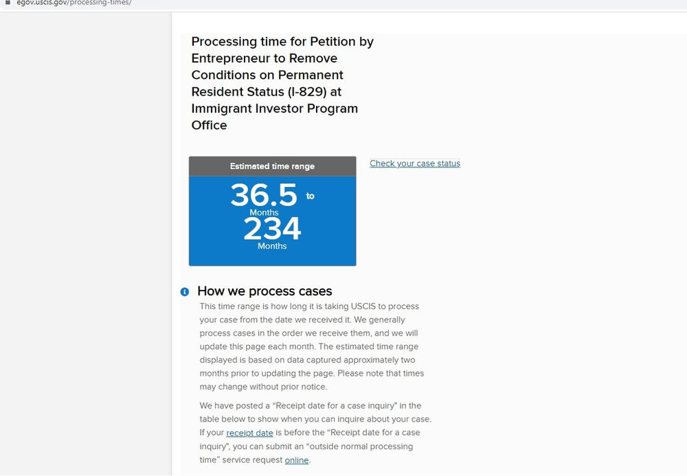 Uscis Pegs Form I 829 Processing Times At 19 Years Seriously