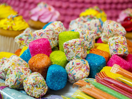 Godteri i mange sterke farger