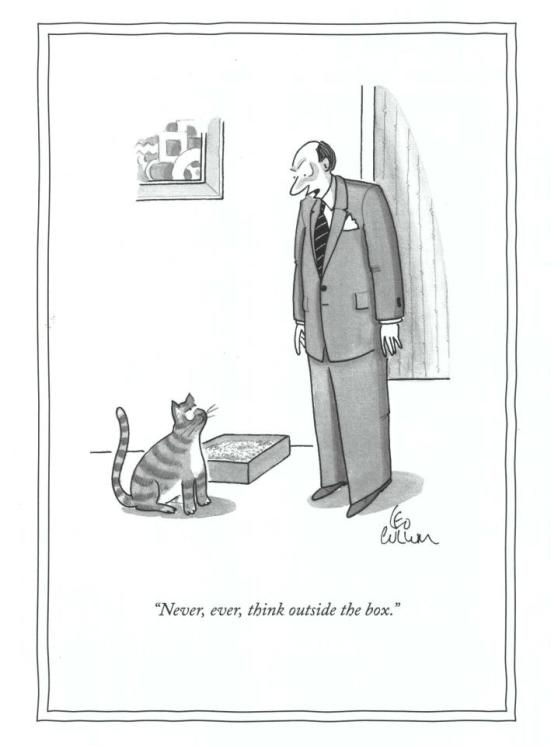 Never ever think outside the box