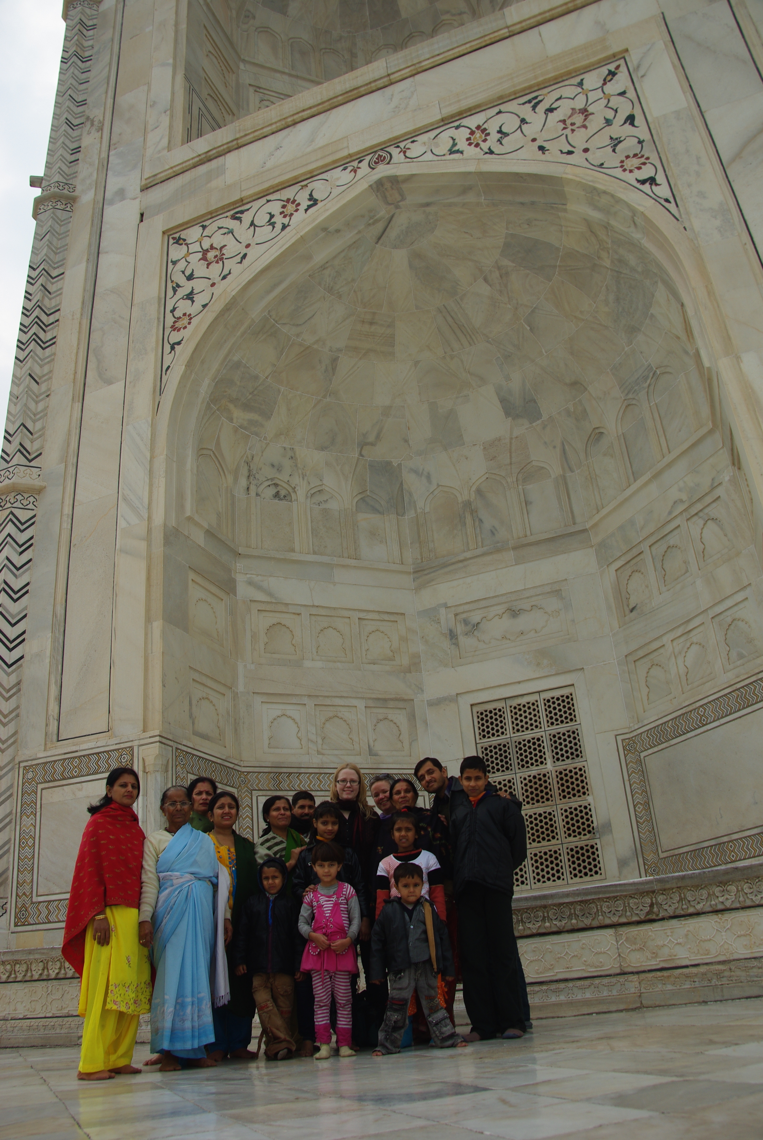 Tilfeldig møte ved Taj Mahal. Foto: Kari Rognerud Granlund