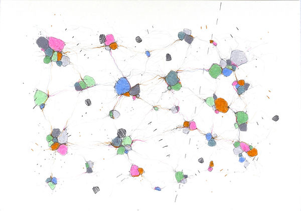 Denise Schellmann, “Magic Field V”, 2019. Graphite and coloured pencil on paper