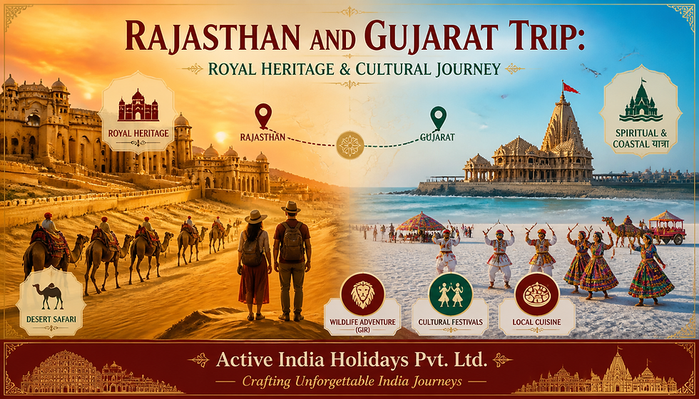 Rajasthan and Gujarat Trip: Discover Royal Heritage & Cultural Experiences with Active India Holidays Pvt. Ltd.