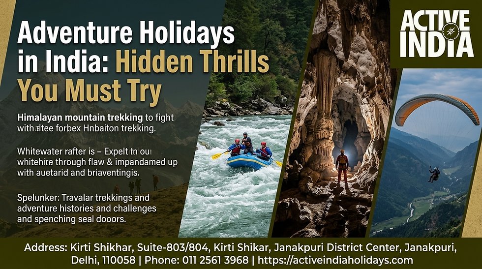 Adventure Holidays in India: Hidden Thrills You Must Try