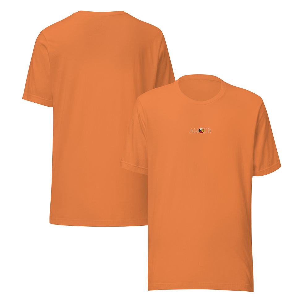 "Amour" Chandail Orange. Collection Limitée. 