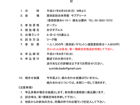 The 30th Sumida City Ladies Championships