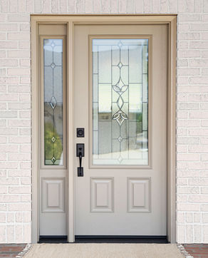Signet® Mahogany 440-2P in Sandstone with Esmond Decorative Glass