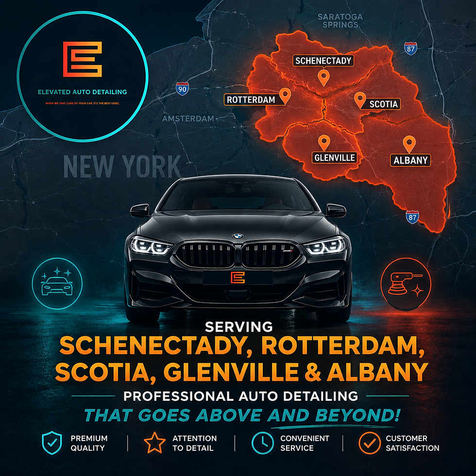 Why Schenectady, Rotterdam, Scotia & Glenville Drivers Trust Elevated Auto Detailing