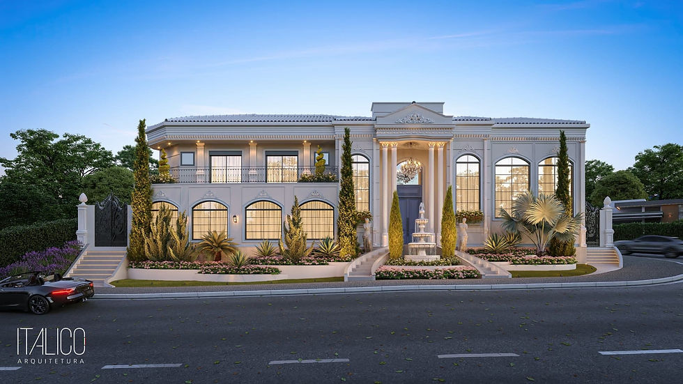 Fachada Estilo Clássica no Condomínio Swiss Park em Campinas