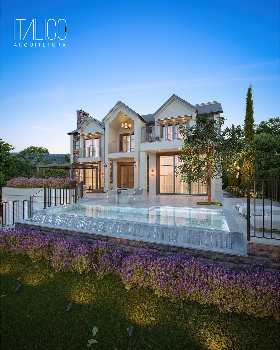 Casa com Fachada Estilo Clássica no EntreVerdes – Campinas, Projeto Elegante