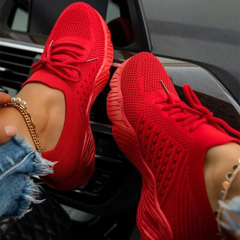 Thumbnail: Womens Running Trainers Ladies Sneakers Slip On Walking Gym Comfy Fashion Shoes