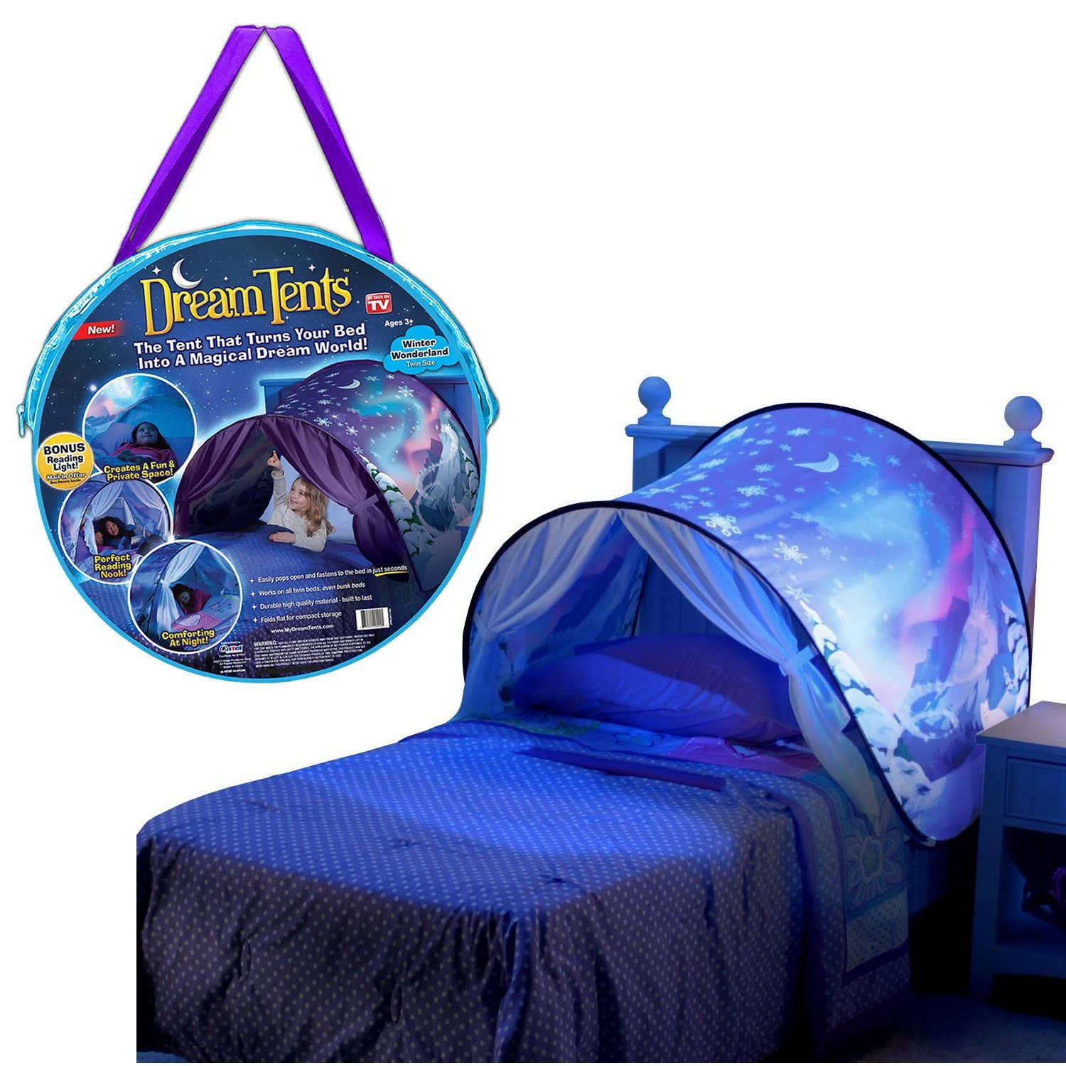 light up bed tent