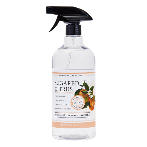 Sugared Citrus 33oz Linen Spray Commonwealth Soap Co