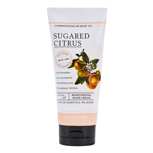 Sugared Citrus 6oz Hand Cream Commonwealth Soap Co