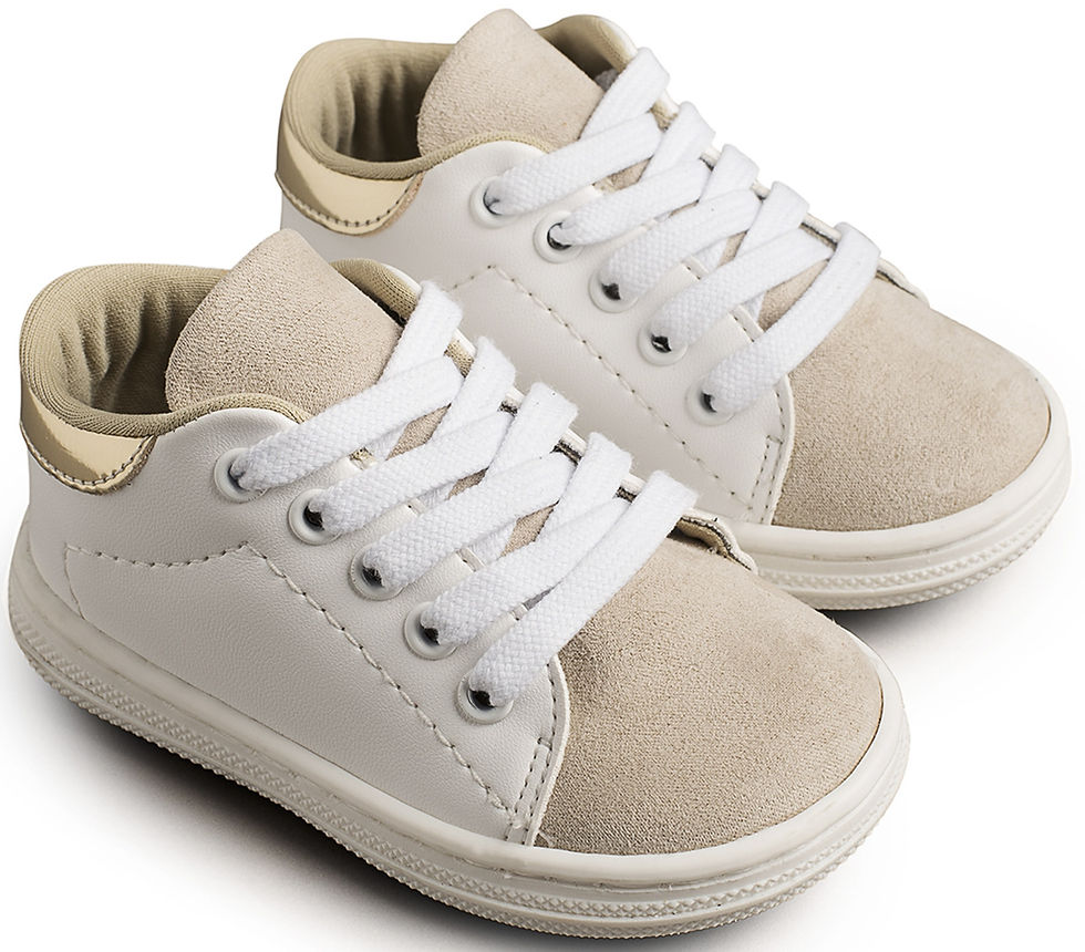 Thumbnail: Bαπτιστικά παπούτσια ZO BW 3037 WHITE- BEIGE